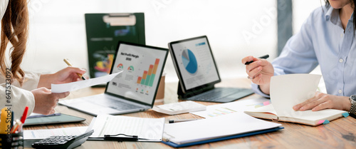 young business people working together. Creative business people meeting in modern office