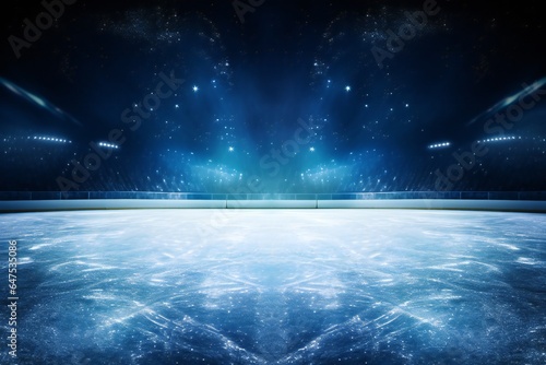Abstract Ice Rink nature background Generative AI