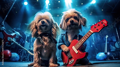 Doggy rockstars costume concert Halloween, Background Image, HD © ACE STEEL D