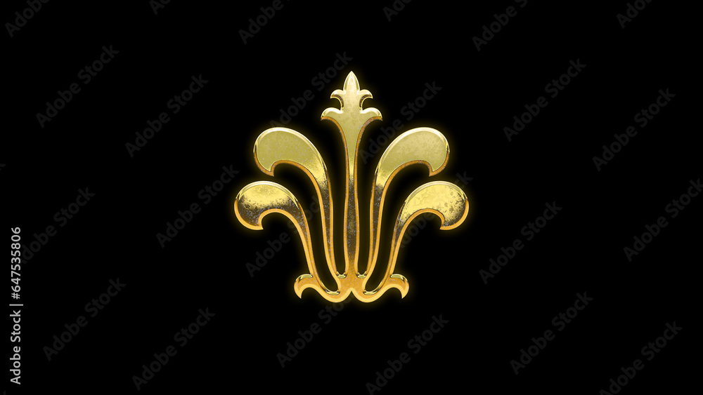 Golden gold ornament frame element cut out Golden gold ornament frame element cut out