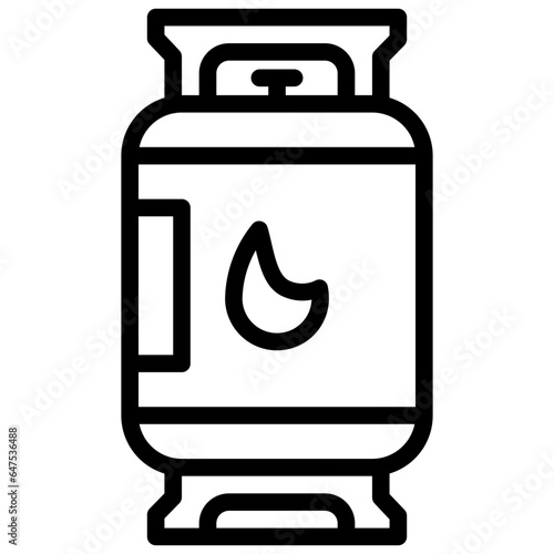 gas cylinder. gas cylinder line icon logo illustration vector isolated. gas cylinder icon set. suitable for web design, mobile, logo, app, etc.