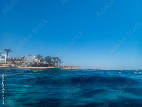 View from the Red Sea to Sharm El-Sheikh