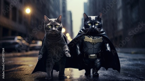 Superhero cats capes and masks Halloween adventure , Background Image, HD