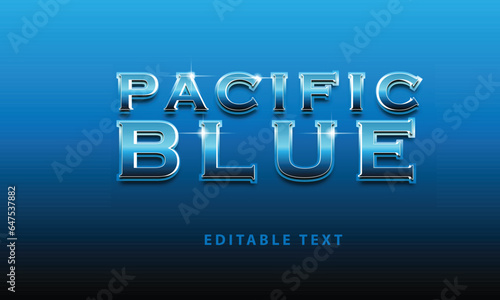 pacific blue text effect illustration