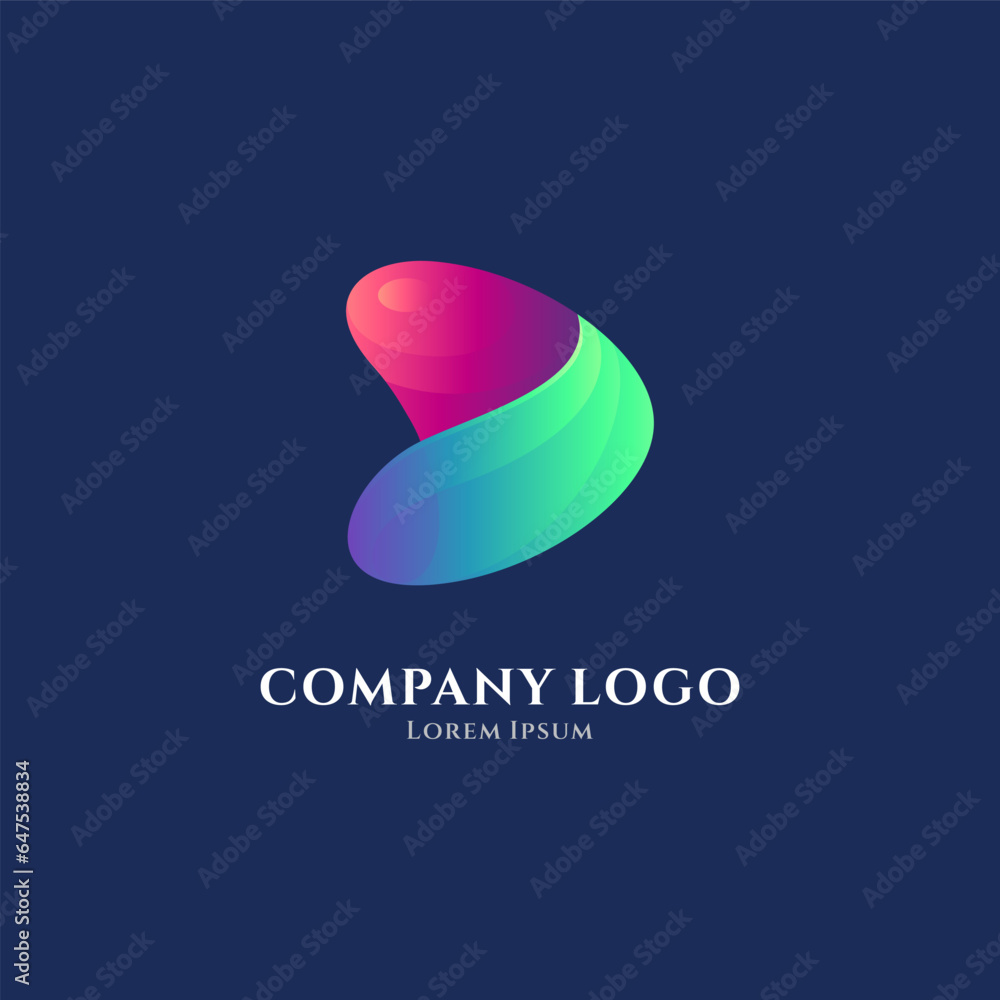 Simple letter D or arrow logo Simple letter D or arrow logo