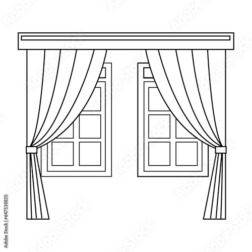 window line vector illustration