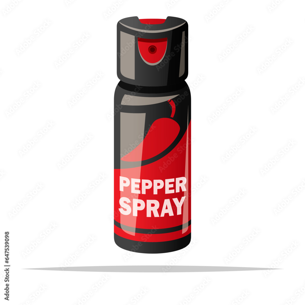 Pepper spray vector isolated illustration Pepper spray vector isolated illustration