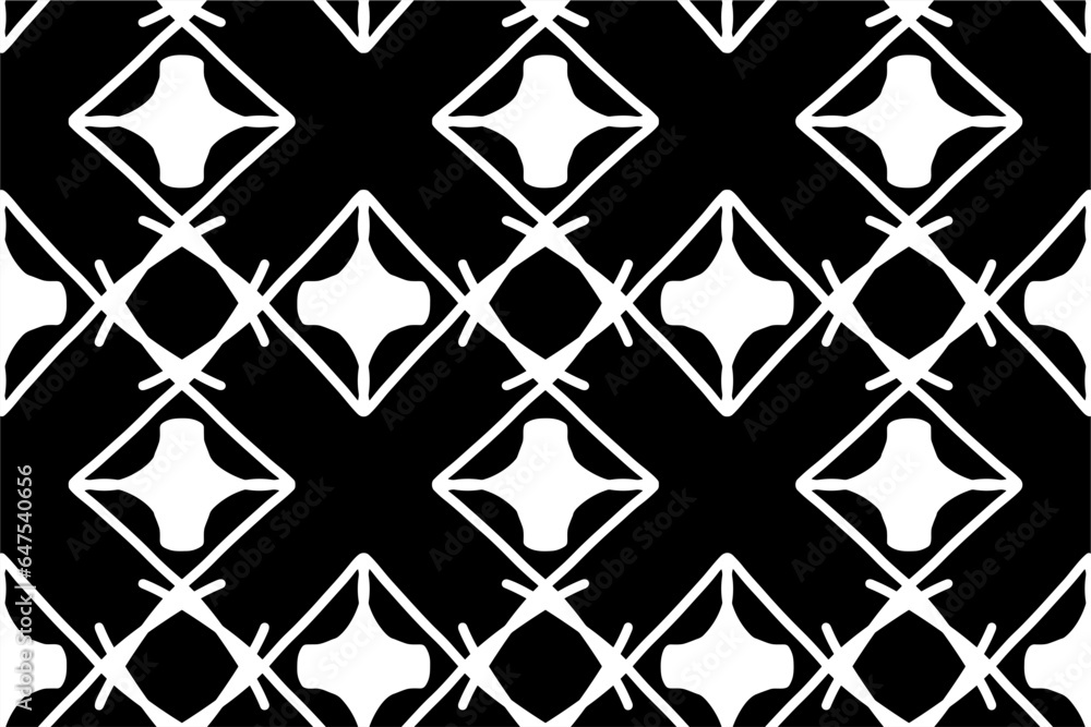 Fototapeta premium Doodling line wall handdrawn minimalist seamless pattern