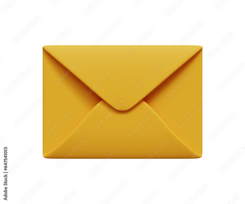 3D mail icon. Envelope sign. Unread mail concept. 3d illustration