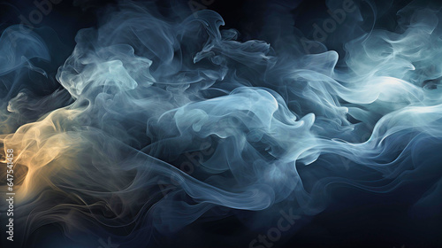 Ephemeral smoke trails creating mystical patterns, ghostly grays twirling and intertwining