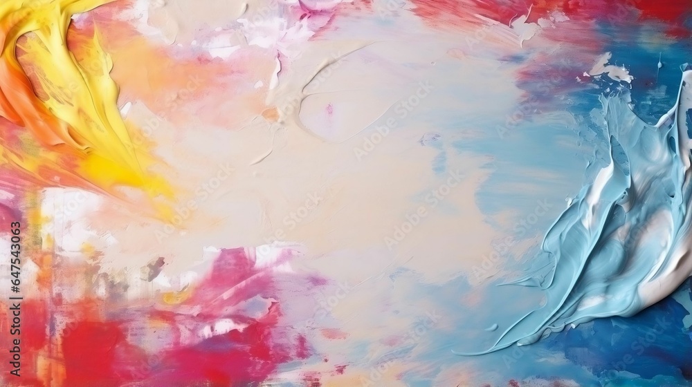 background Vibrant watercolor paints on a palette