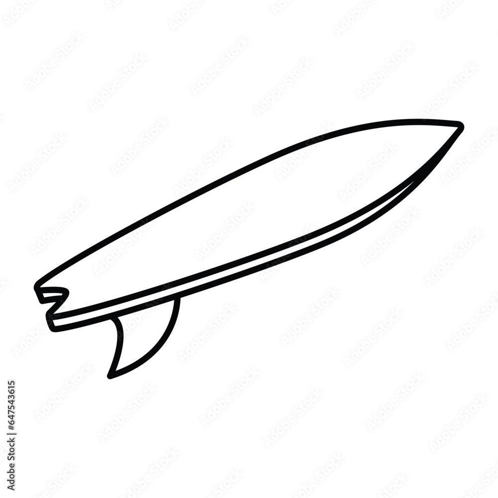 Surfboard icon vector on trendy design Surfboard icon vector on trendy design