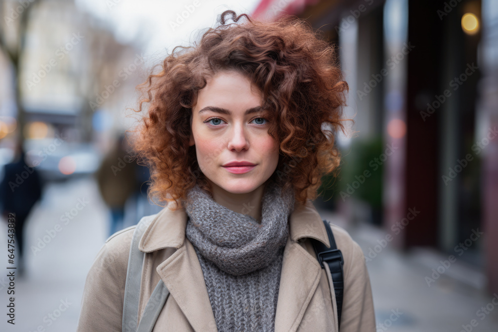 Young woman in a city scene Young woman in a city scene