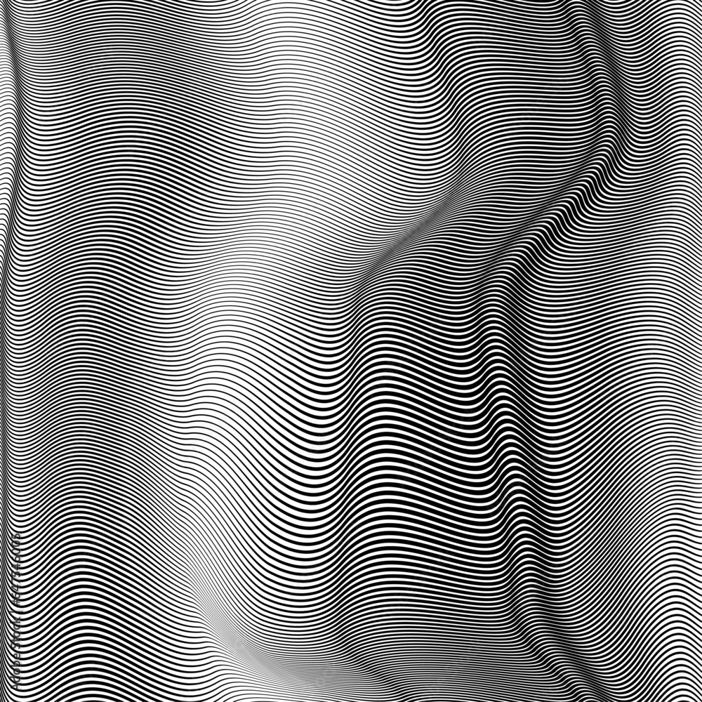 Abstract wavy black and white background Abstract wavy black and white background