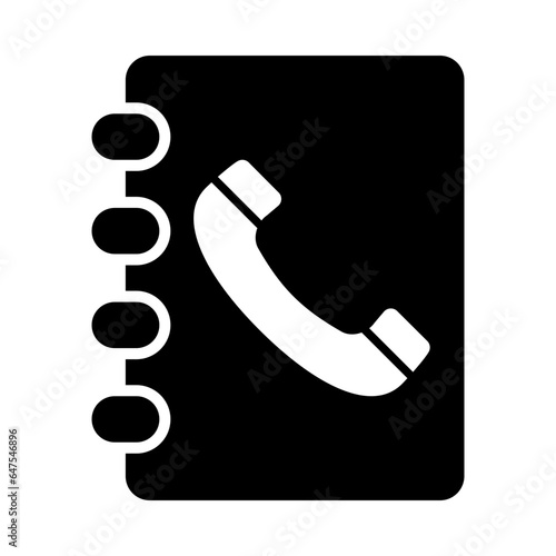 Phonebook Glyph Glyph Icon Design