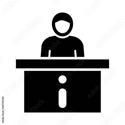 Information Desk Glyph Glyph Icon Design