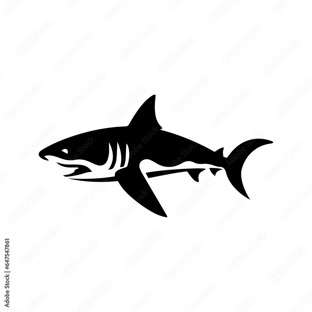 Fototapeta premium shark illustration isolated on white background