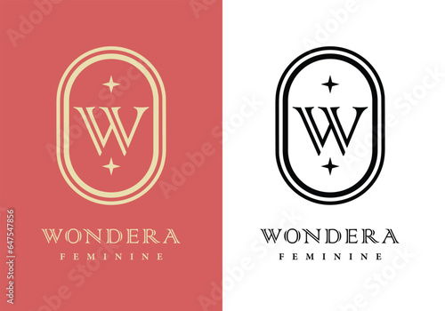 Letter W logo, perfect for salons, spas, and others.