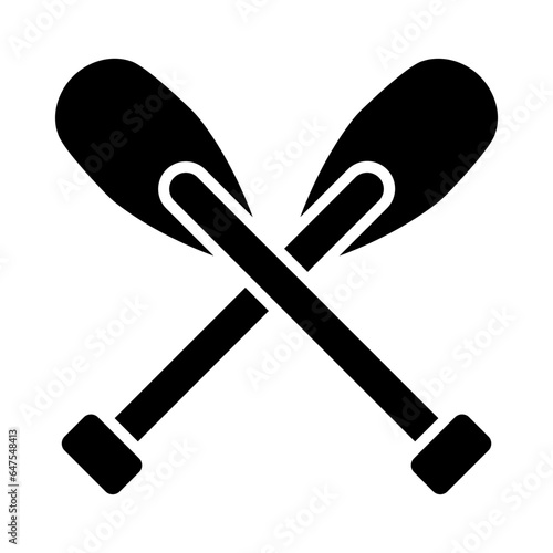 Oars Glyph Icon Design