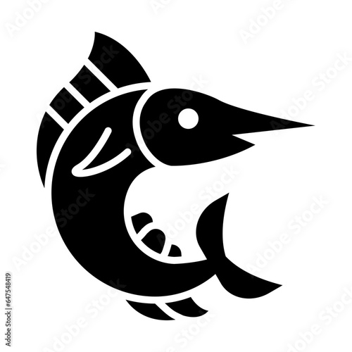 Marlin Glyph Icon Design