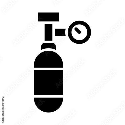 Oxygen Tank Glyph Icon Design