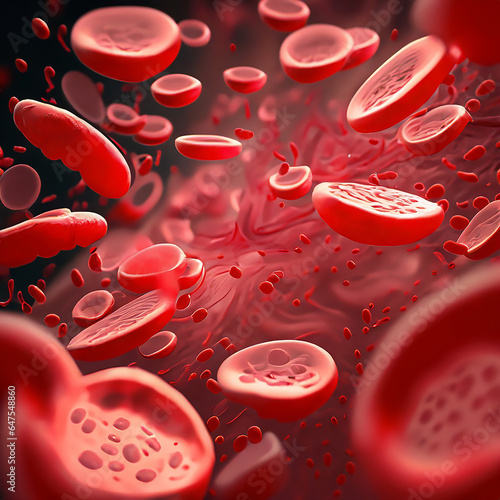 Many red blood cells flow through the bloodstream at breakneck speed