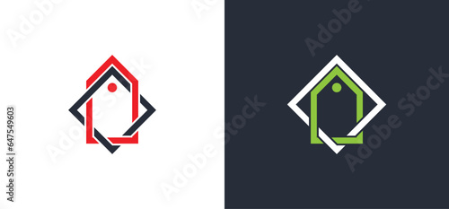Square Price Tag Coupon Logo Concept icon sign symbol Element Design. Discount, Offer, Shop Logotype. Vector illustration template