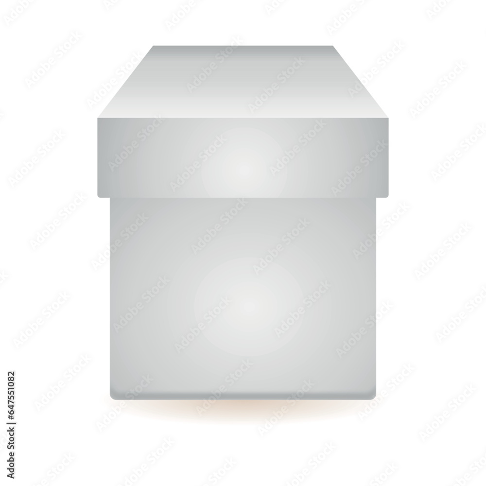 Fototapeta premium White box for your design. On a white background. Layout. Vector EPS10