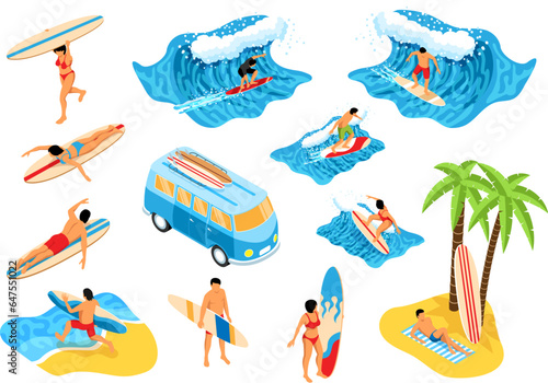 Surfing Club Isometric Set
