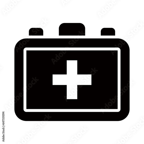 First Aid Kit Glyph Icon Design