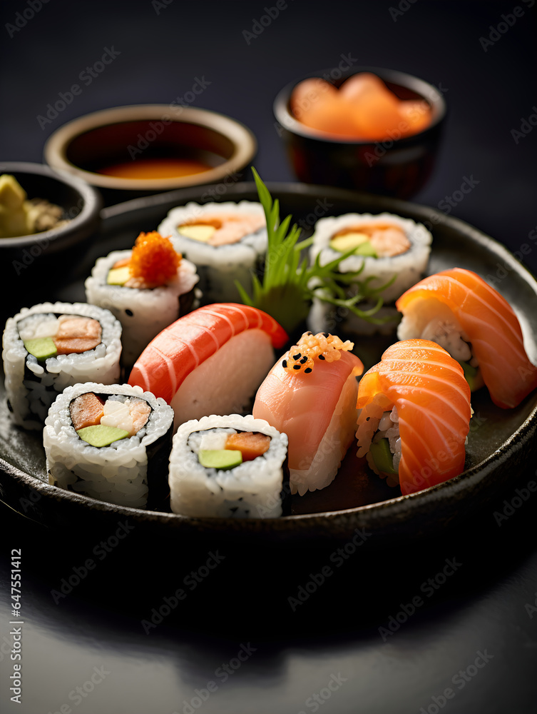 sushi on a plate sushi on a plate