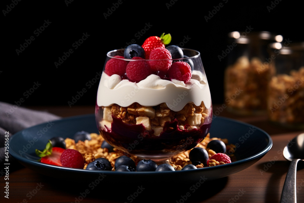 Fruit food healthy dessert breakfast sweet yogurt granola delicious parfait cream Fruit food healthy dessert breakfast sweet yogurt granola delicious parfait cream