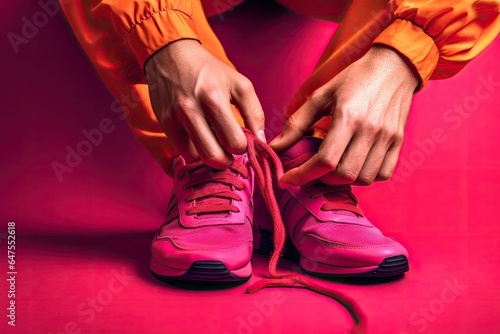 Tying loose sports shoes