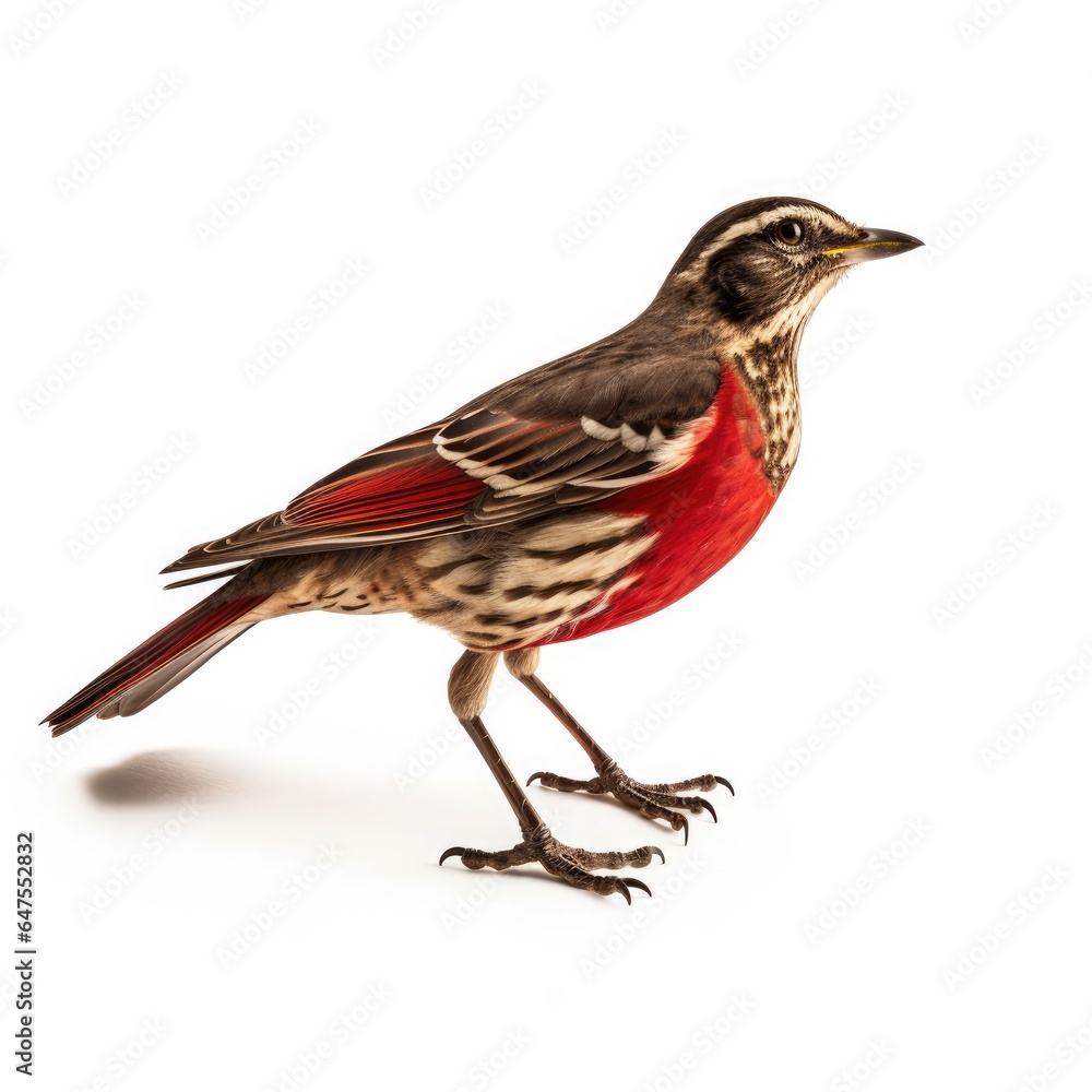 Fototapeta premium Redwing bird isolated on white background.