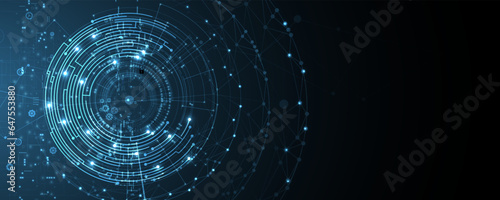 Technology abstract futuristic background for internet business. Big data concept.