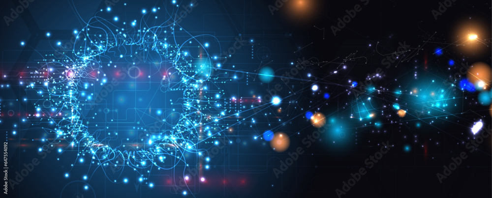 Obraz premium Technology abstract futuristic background for internet business. Big data concept.