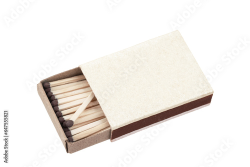 a box of matches, made of paper and cardboard, isolated