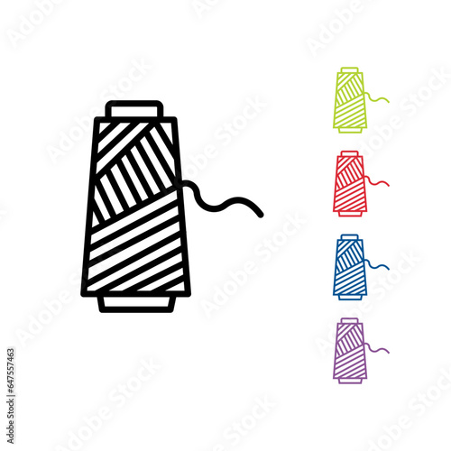 Vector illustration of polyester roll icon on a white background