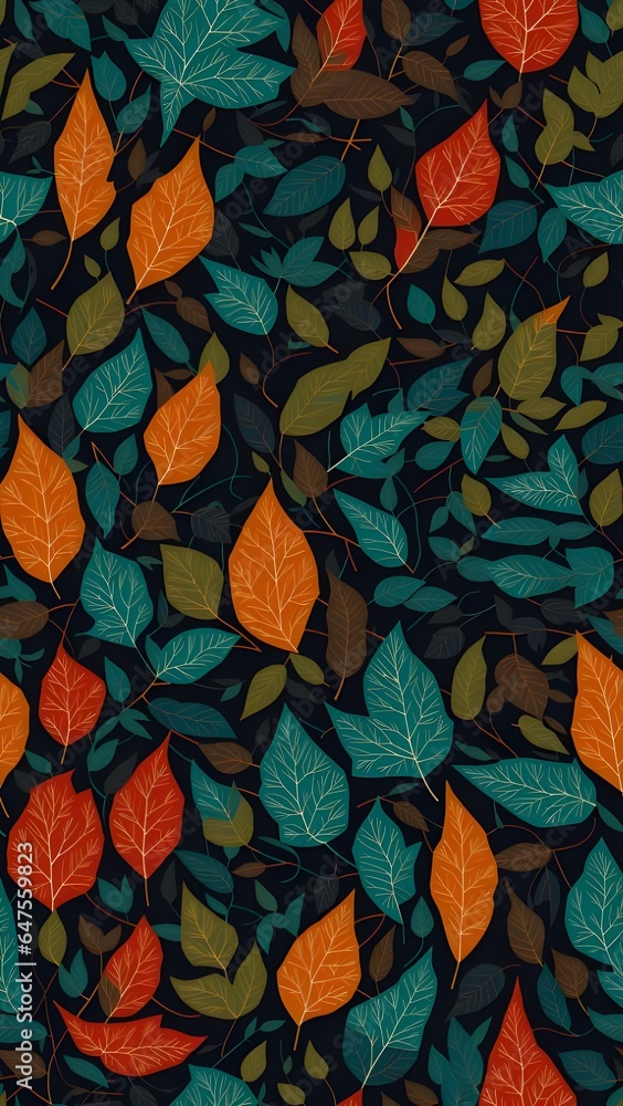 pattern with leaves