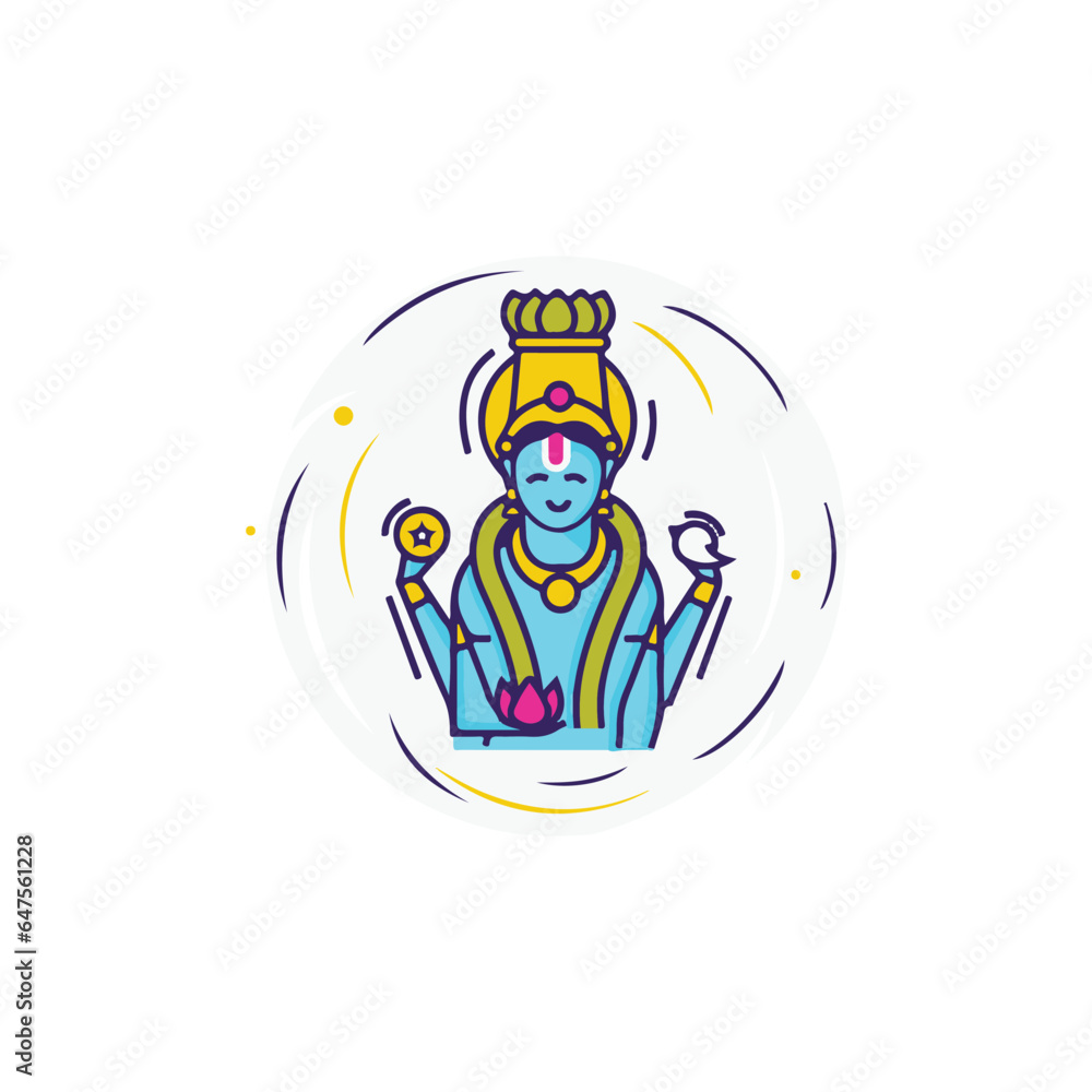 Naklejka premium Vishnu vector illustration design1