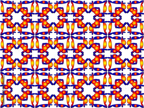 seamless pattern with birds and flowers