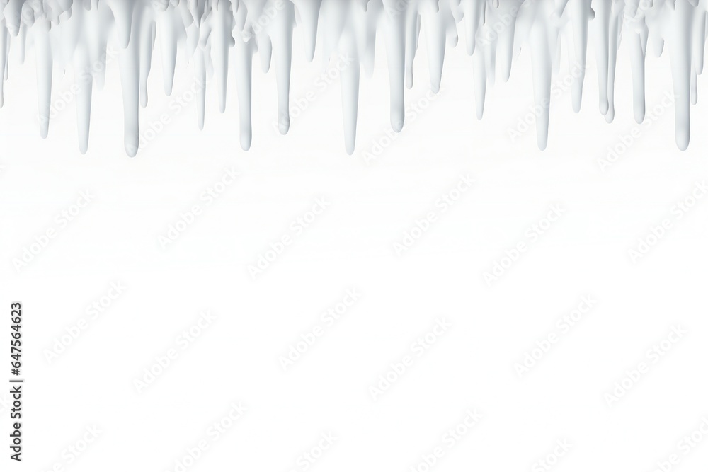 Icicles border on white background with empty copy space Generative AI Icicles border on white background with empty copy space Generative AI