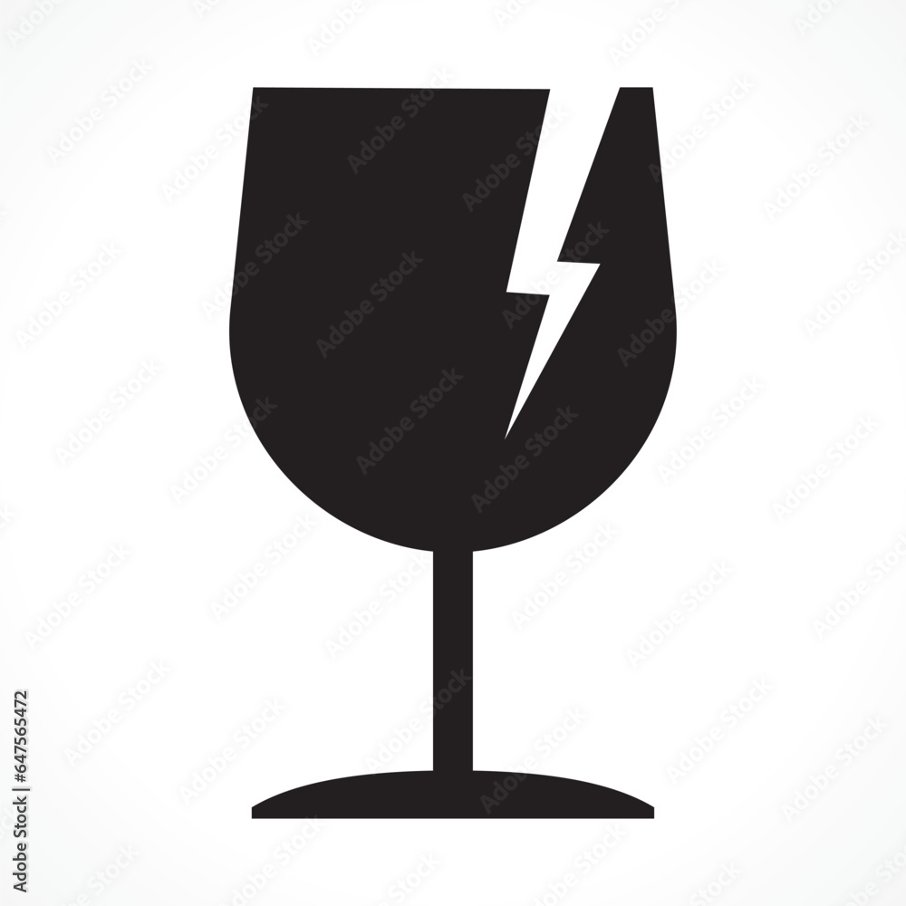 Fragile icon symbol, illustration vector Fragile icon symbol, illustration vector