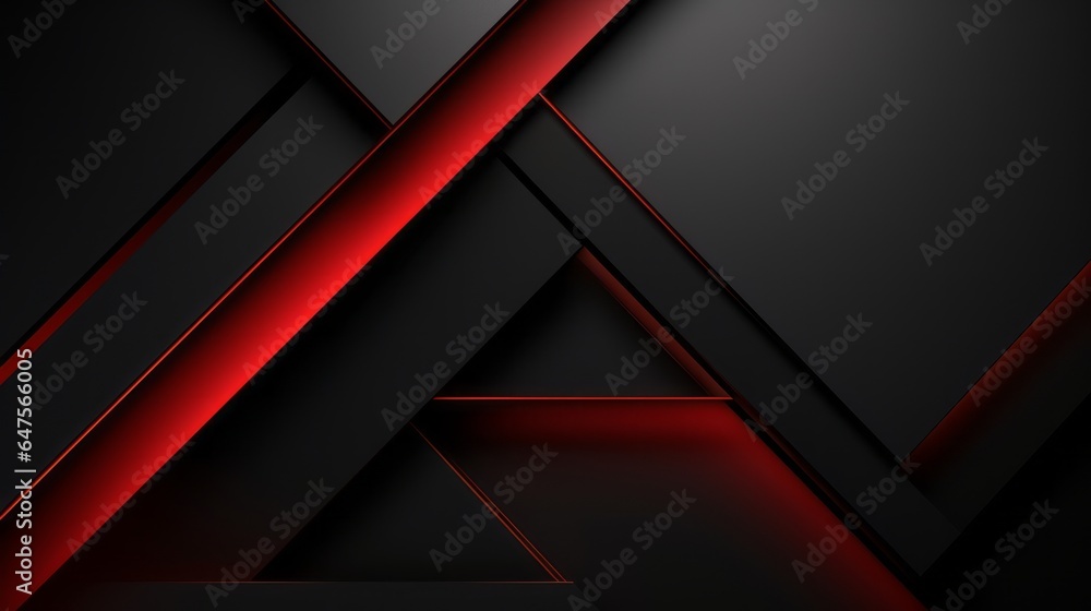 Corporate modern dark black and red abstract background. Color gradient. Geometric shape. Lines, stripes at different angles. 3d effect. Futuristic. Web banner. Wide. Panoramic design. Generative AI Corporate modern dark black and red abstract background. Color gradient. Geometric shape. Lines, stripes at different angles. 3d effect. Futuristic. Web banner. Wide. Panoramic design. Generative AI