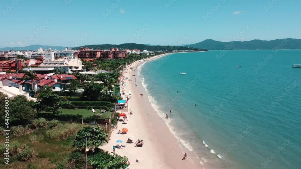Jurere Intermacional beach drone view. Jurere Intermacional beach drone view.