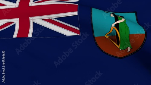 Montserrat Flag Loop Background photo
