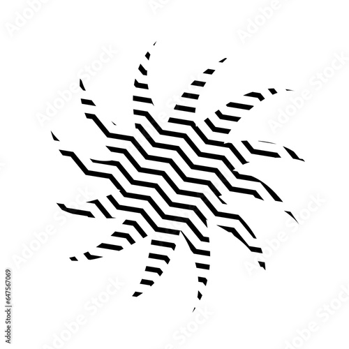 Geometric Memphis Line Wavy