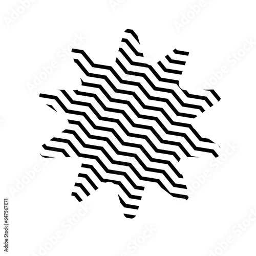 Geometric Memphis Line Wavy