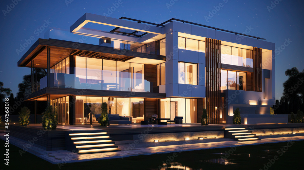 Embracing the Future: A Modern House with Abundant Glass and Expansive Windows Embracing the Future: A Modern House with Abundant Glass and Expansive Windows