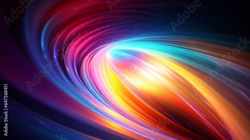 mesmerizing abstract blue purple colorful spectrum translucent glowing vortex shape surrounded with vibrant color lights